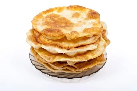 Stack of pancakes on the plate Stock Photos