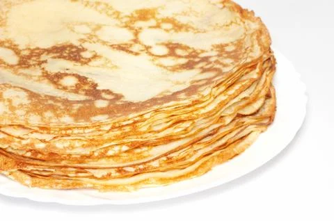Stack of pancakes on the plate Stock Photos