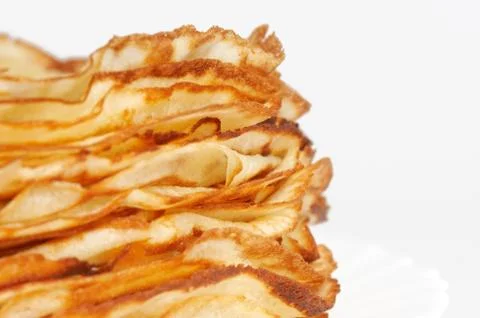 Stack of pancakes on the plate Stock Photos