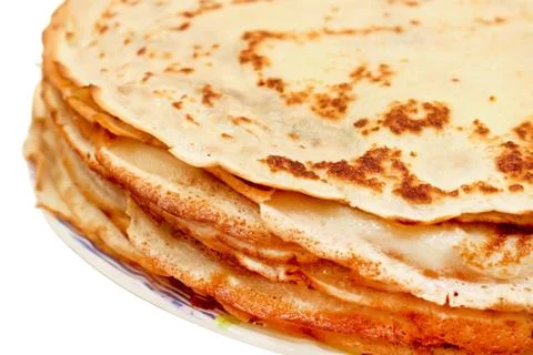 Stack of pancakes on a plate Stock Photos