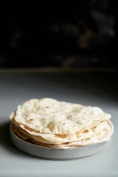 Stack of pancakes on a plate 写真素材