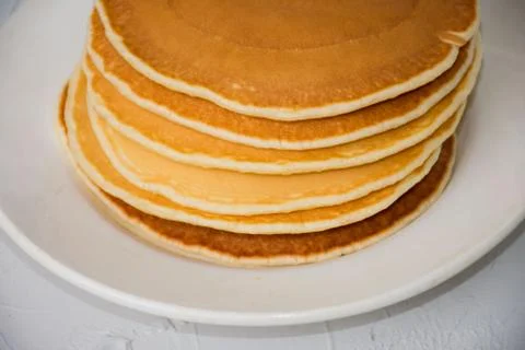 Stack of pancakes with syrup Stock Photos