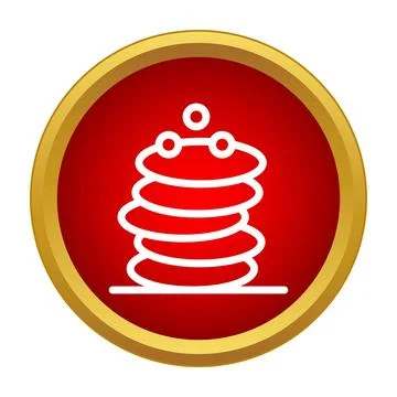 Stack of pancakes vector line icon design Stock Illustration