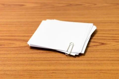 Stack of paper with clip 스톡 사진