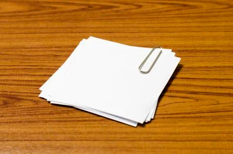Stack of paper with clip Stock Photos