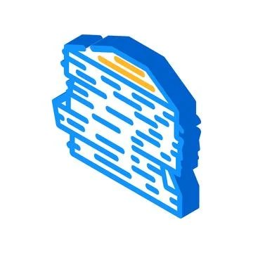 Stack paper document isometric icon vector illustration Stock Illustration