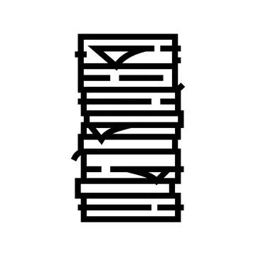 Stack paper document line icon vector illustration Stock Illustration