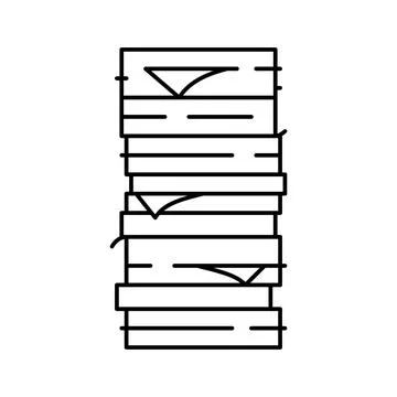 Stack paper document line icon vector illustration Illustrazione stock