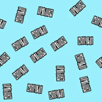 Stack paper document vector seamless pattern Stock Illustration