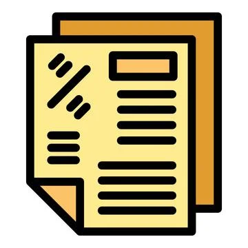 Stack of paper documents with folded corner representing office work Illustrazione stock