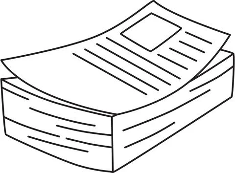 Stack of Paper Documents Illustration Stock Illustration