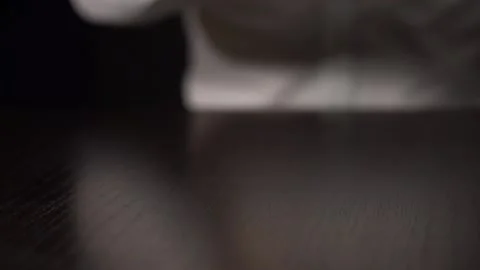 A Stack Of Paper Files Falls On The Table 스톡 동영상 147315696