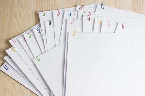 Stack of paper files. Fear of a clean slate concept Stock Photos