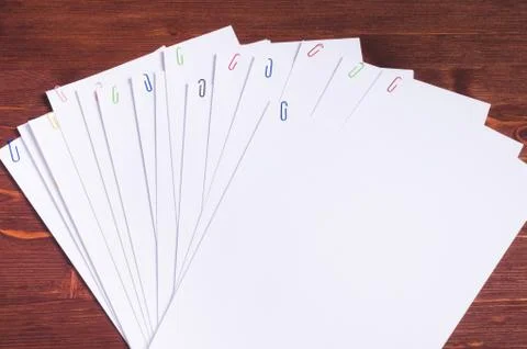 Stack of paper files. Fear of a clean slate concept Stock Photos