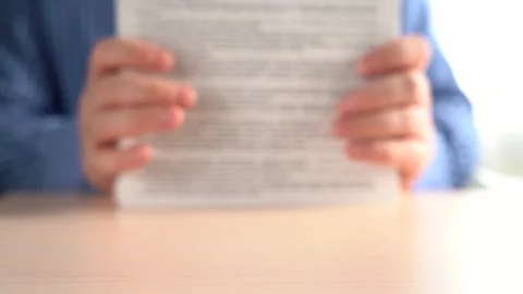 A stack of paper files in hands. Stock Footage 156935460