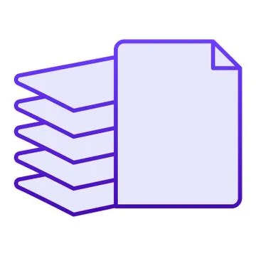 Stack of paper flat icon. Files blue icons in trendy flat style. Pile of イラスト素材