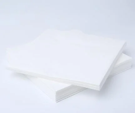 Stack of paper handkerchiefs isolated on white Stock Photos