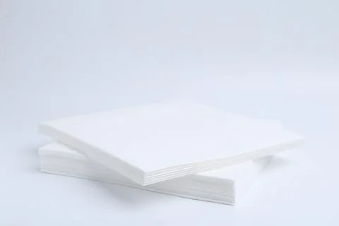 Stack of paper handkerchiefs isolated on white Stock Photos