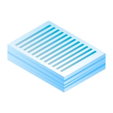 Stack paper icon, isometric style Stock Illustration