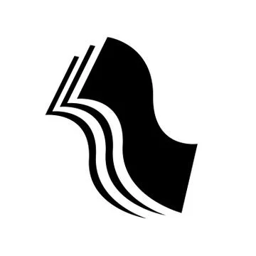 Stack of Paper icon vector logo stationery stacked papers template Stock Illustration