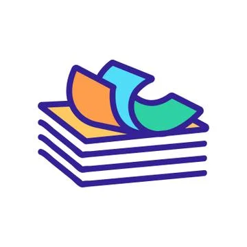 A stack of paper icon vector outline illustration 스톡 일러스트