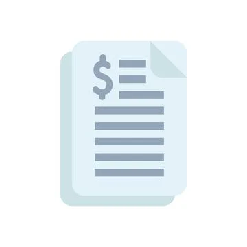 Stack of paper invoices displaying dollar sign icon Illustrazione stock