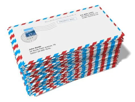 Stack of paper mail letters Stock-Illustration
