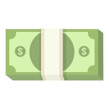 Stack of paper money Stock Illustration