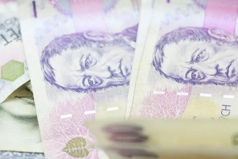 Stack of paper money Foto stock