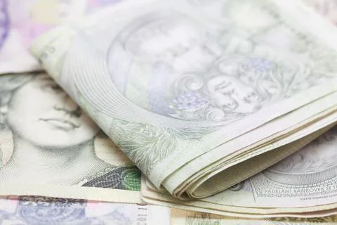 Stack of paper money Stock Photos