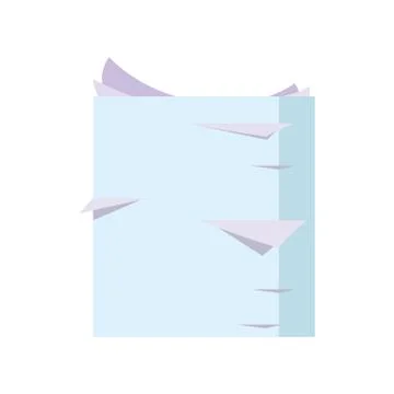 Stack of paper pages Stock Illustration