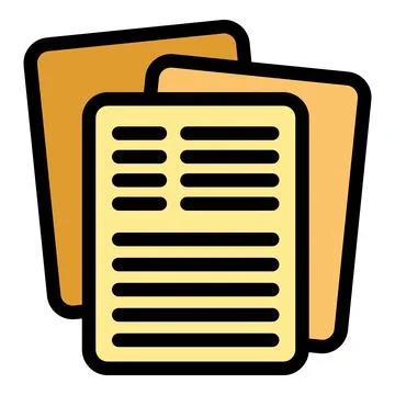 Stack of paper representing documents, files, or forms Stock Illustration