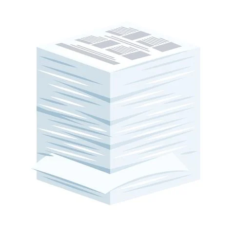 Stack of paper sheets Illustrazione stock