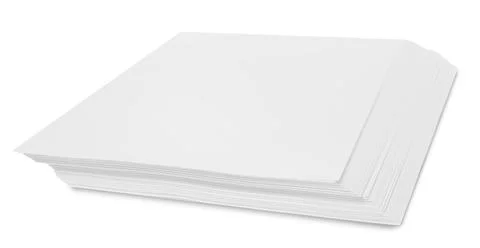 Stack of paper sheets isolated on white 库存照片
