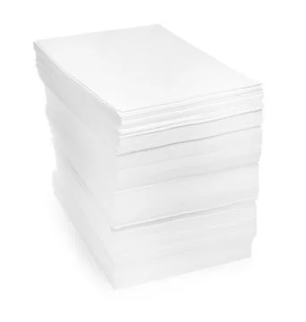 Stack of paper sheets isolated on white 写真素材