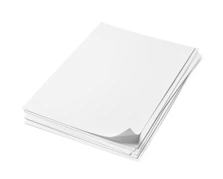 Stack of paper sheets on white background 库存照片