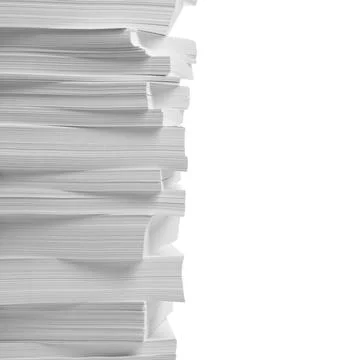 Stack of paper sheets on white background 스톡 사진