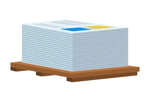 Stack of paper sign, template design element, Vector documents are stacked on a Stock Illustration