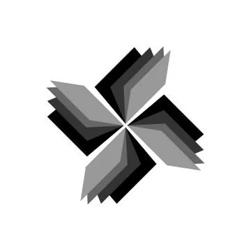 Stack of Paper Star Ornament Logo Template Illustration Design. Vector EPS 10 스톡 일러스트