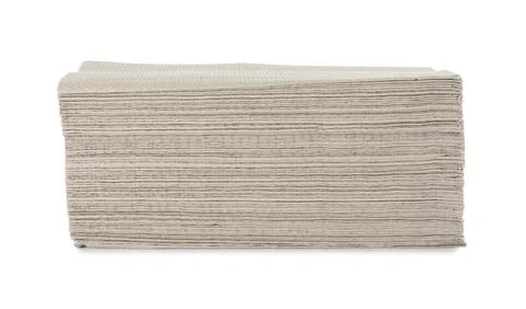 Stack of paper towels isolated on white Stock Photos