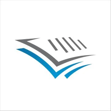 Stack of Paper vector logo stationery stacked papers icon template Stock Illustration