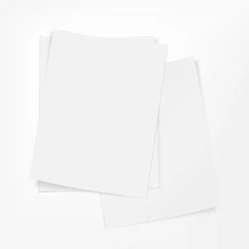 Stack of paper on white background Stock Illustration