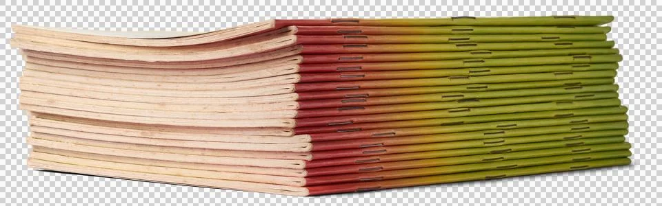 Stack of paperback books isolated Stock Photos