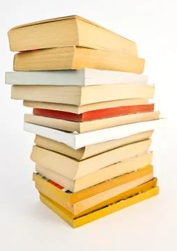 Stack of paperback books Stock-Fotos