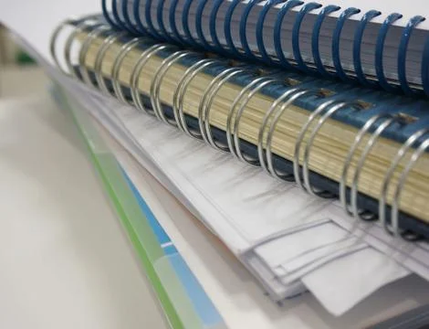 Stack of papers and notebook Stock Photos