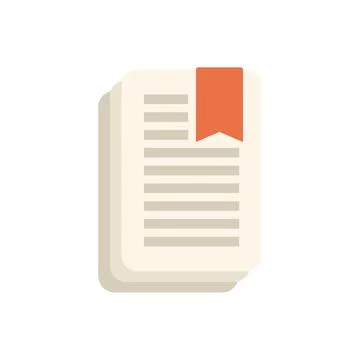 Stack of papers with bookmark is representing a document or contract Stock Illustration