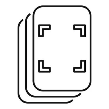 Stack of papers with crop marks for printing, cutting, and publishing 스톡 일러스트