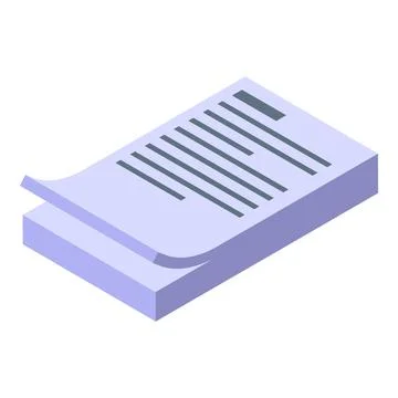 Stack of papers with folded corner representing documents Stock Illustration