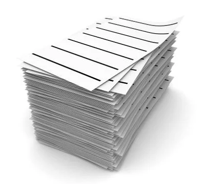 Stack of papers, grouped and layered イラスト素材