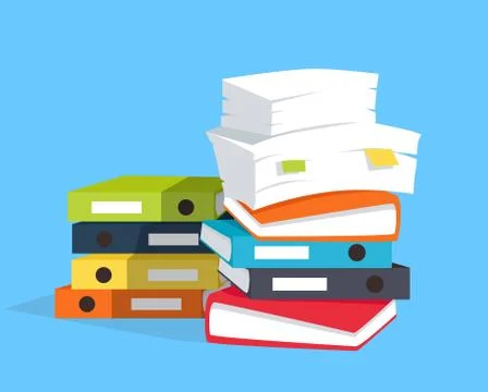 Stack of Papers Stock Illustration